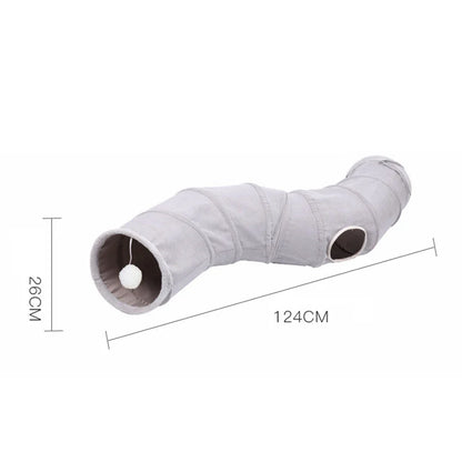 Collapsible Peek Hole Cat Tunnel