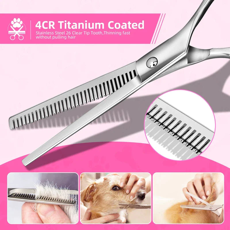 Stainless Steel Safe Dog Grooming Scissors Kit
