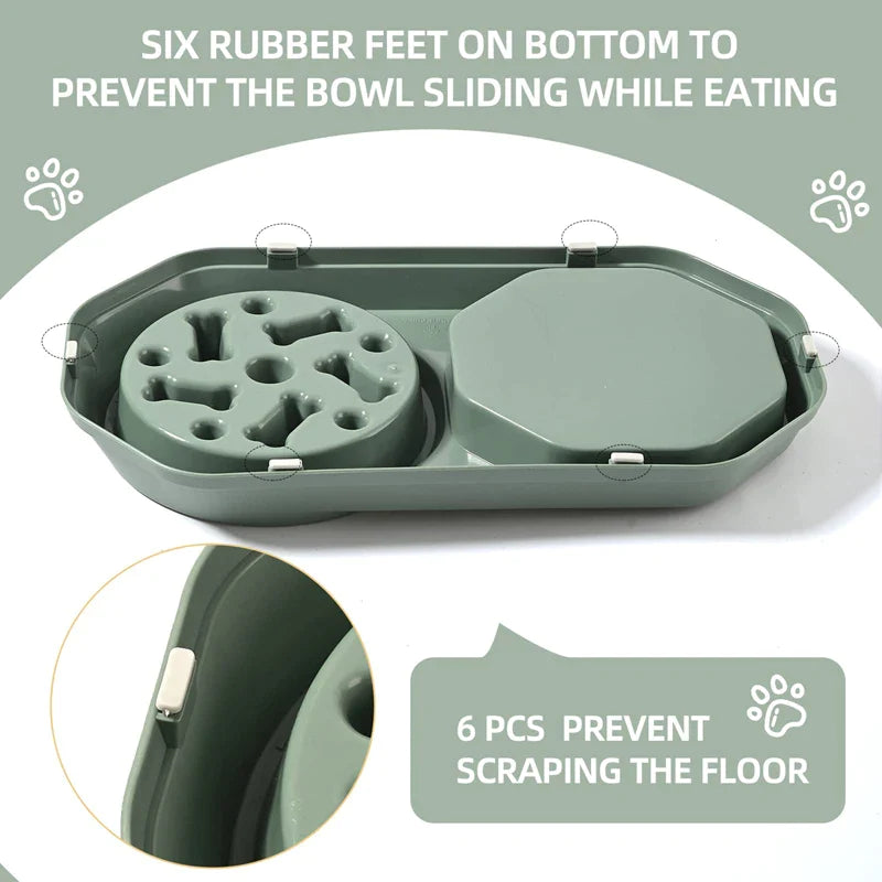Non-skidding Safe Dog Slow Feeder Bowl