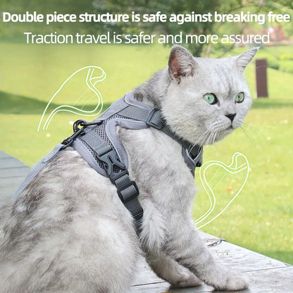 Reflective Cat Harness & Leash Set
