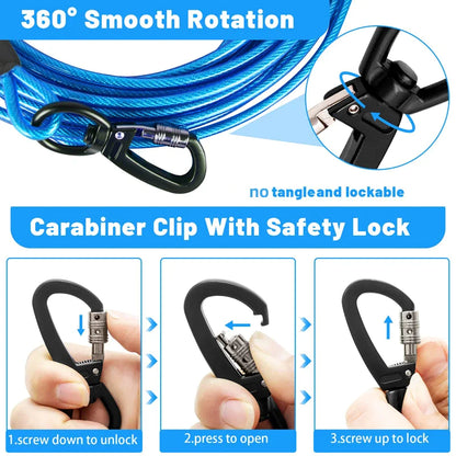 Steel Wire Heavy Duty Dog Tie Out Cable