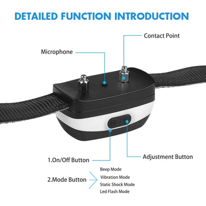 LED Flash Mode Dog Bark Collar