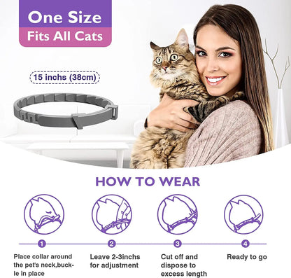 4PCS Effective Safe Cat Calming Collars
