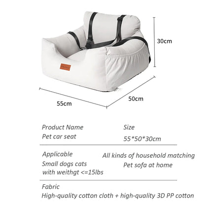 3D PP Cotton Pet Car Seat Booster
