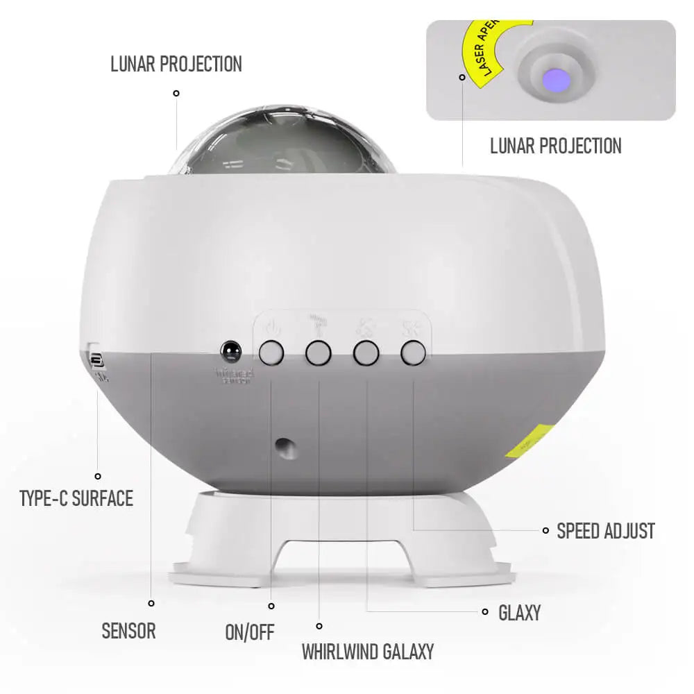 Bluetooth Whirlwind Star Galaxy Projector