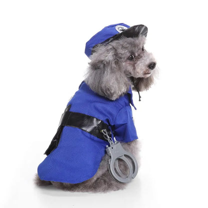Funny Halloween Cop Dog Costume
