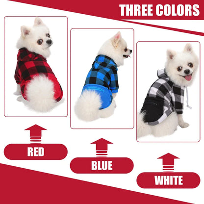 Classic Plaid Dog Hoodies