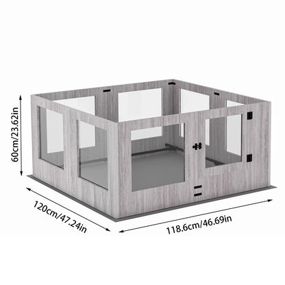 Indoor Tempered Glass Dog Playpen