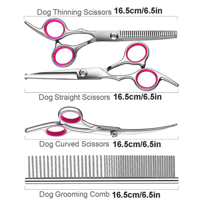 4CR Titanium Coated Dog Scissors Kit