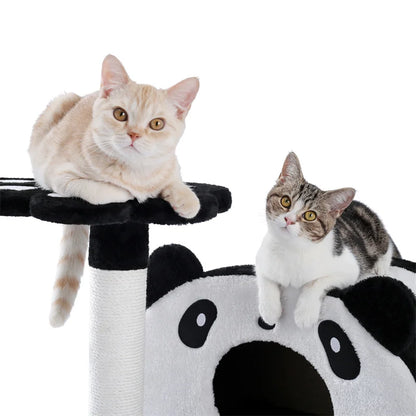 Cute Panda Cat Tree With Condo
