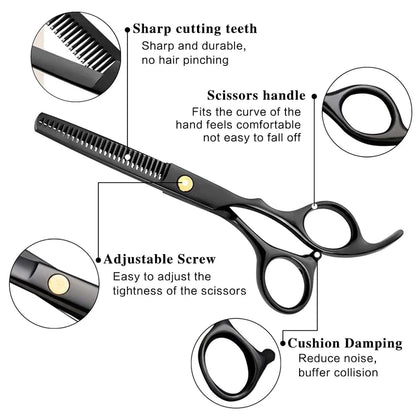 Professional Black Stainless Steel Dog Scissors