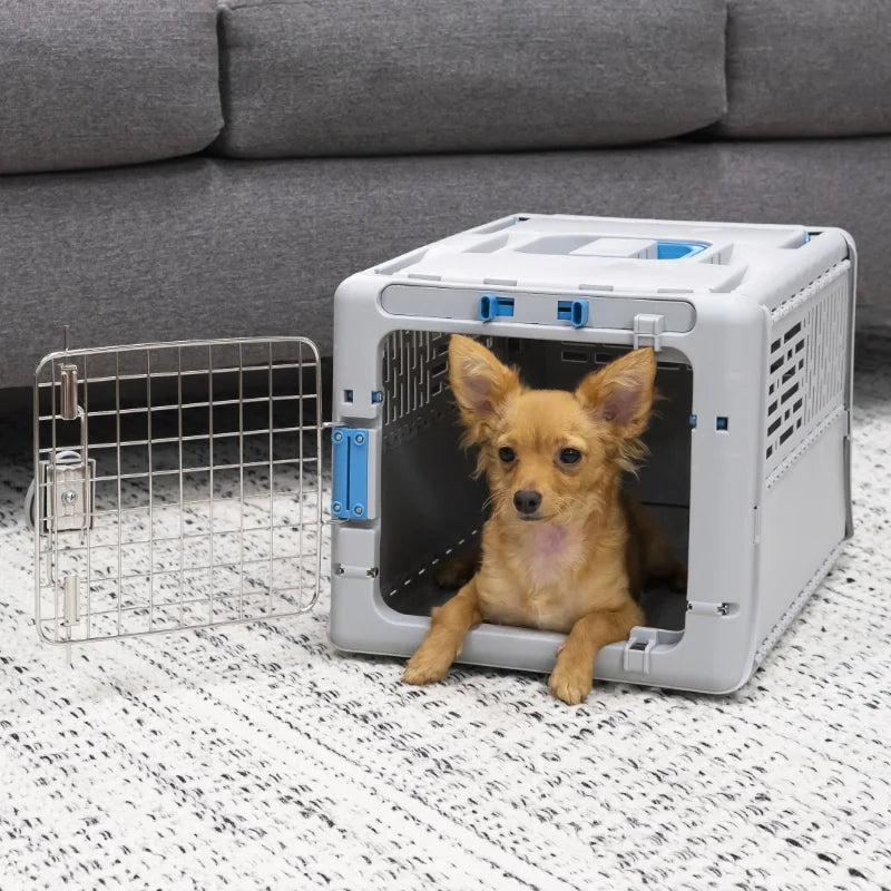 19" Collapsible Plastic Pet Kennel