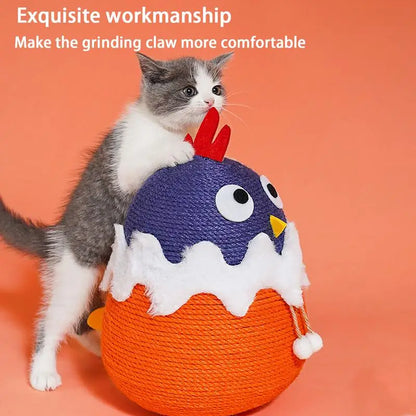 Cute Rooster Shape Cat Scratch Ball