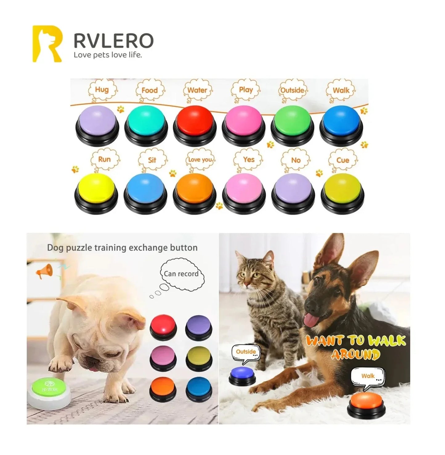 6-11 Pcs Dog Training Buzzer Set