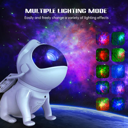 Astronaut Dog Night Light Galaxy Projector