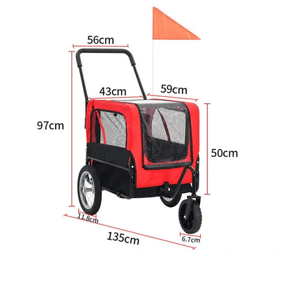 Protective Net Pet Cart Trailer