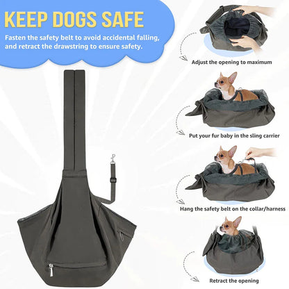 Drawstring Dog Sling Carrier Bag