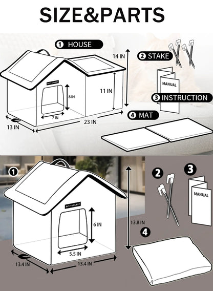 Insulated Winter Warm Cat Houses