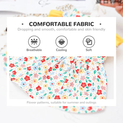 Cute Floral Dog Dress With D Ring