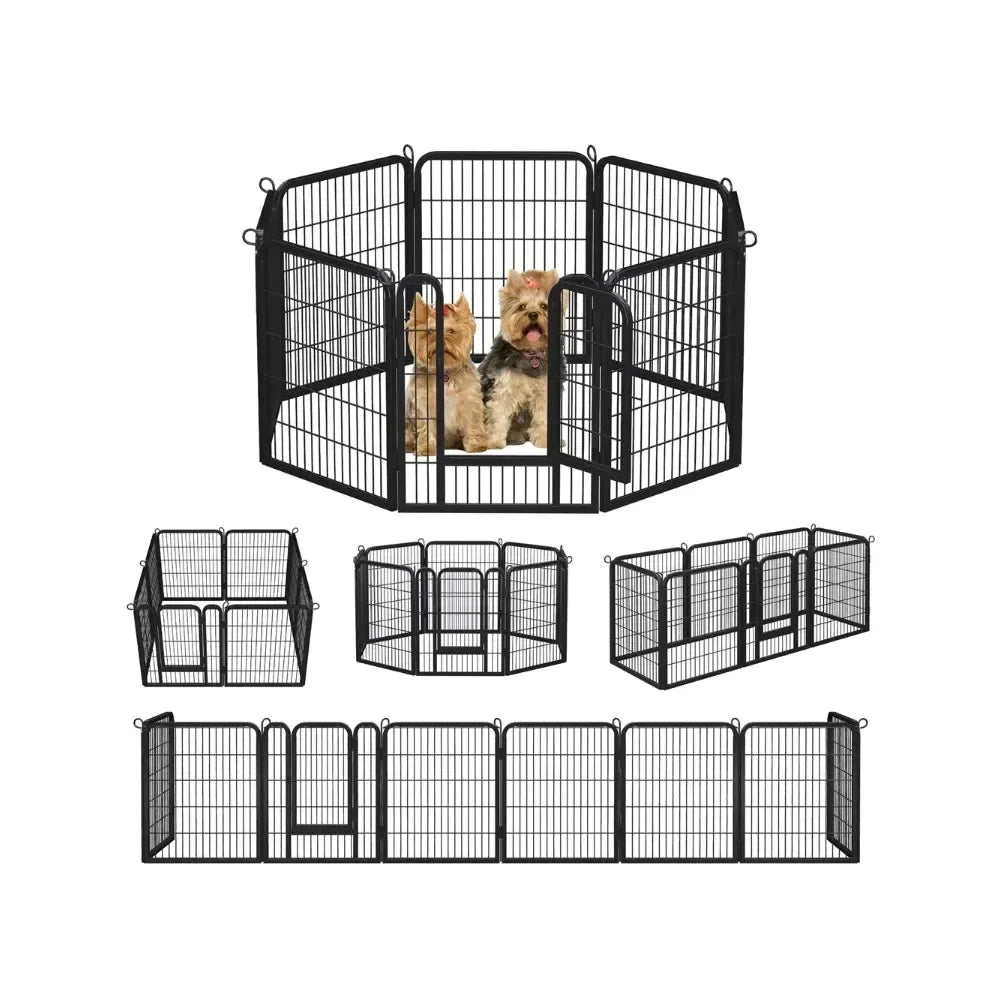 8 Panels Steel Dog Playpen