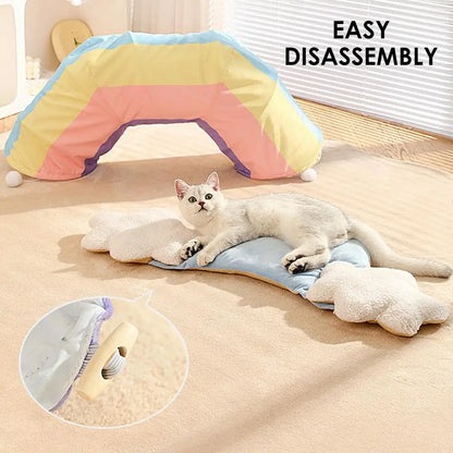 2 In 1 Rainbow Cat Maze & Tunnel