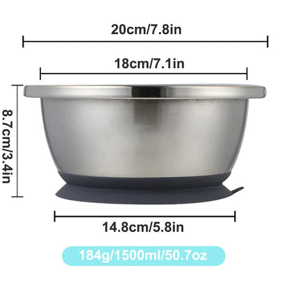 Non-Skidding Stainless Steel Dog Bowl