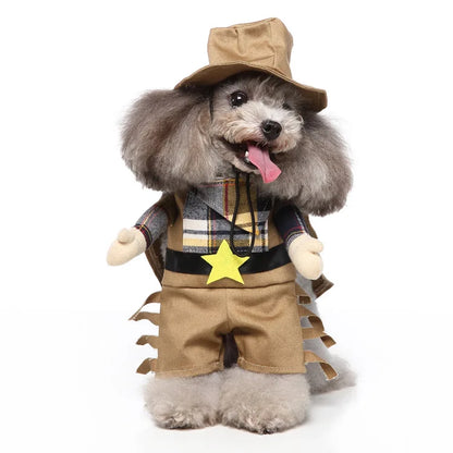 Funny Cowboy Dog Costume