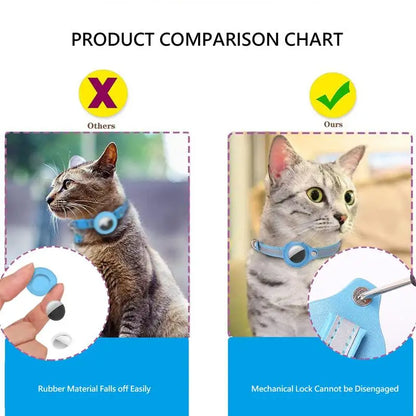 Reflective & Bell Pet AirTag Collar