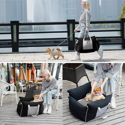 Luxury Padded Cotton Dog Car Booster