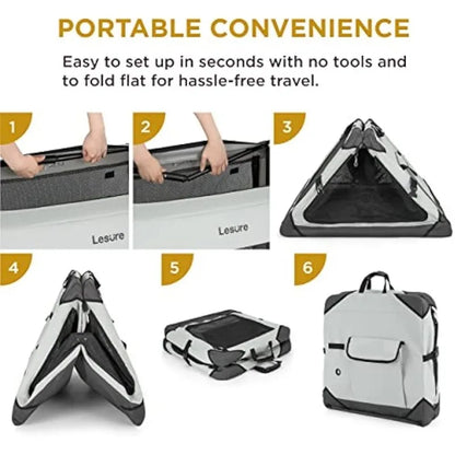 4-Door Collapsible Dog Travel Crate