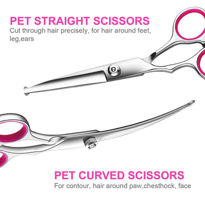 4CR Titanium Coated Dog Scissors Kit