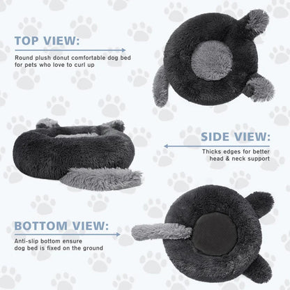 Anti Anxiety Fluffy Plush Dog Bed