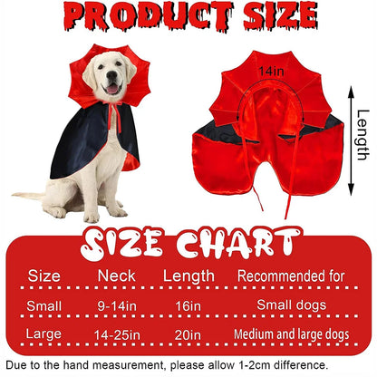 Dog Halloween Vampire Cloak Costume