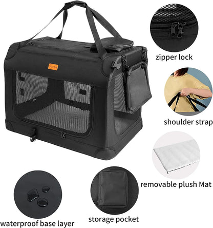 Collapsible Safety Zippers Pet Carrier Bag