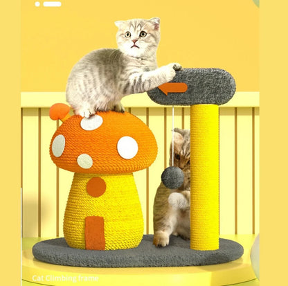Catural Linen Cat Climbing Scratching Post