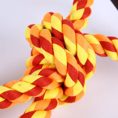 Interactive Woven Tug of War Dog Rope Toy