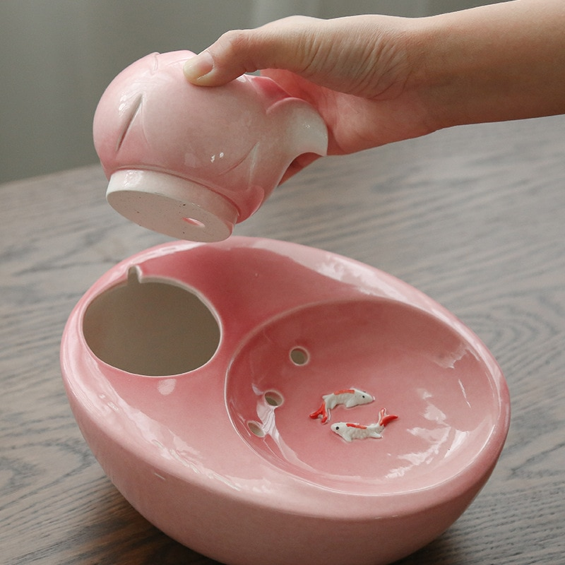 Flower Ceramic Drinking Fountain