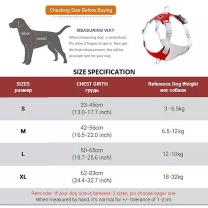 Padded Reflective Nylon Dog Harness