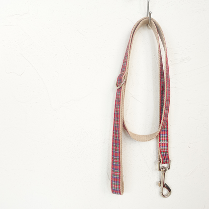 RED SCOTTISH Plaid Dog Collar