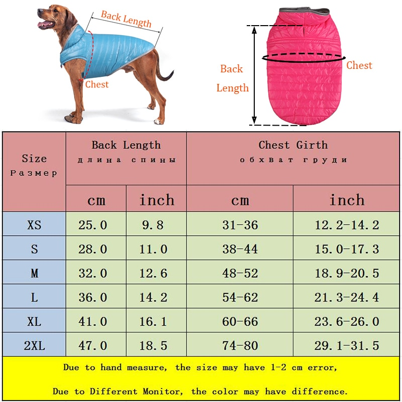 Reversible Small Dog Down Jacket