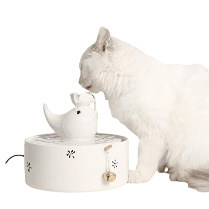Cute Ceramic Pet Water Fountain - Bark ‘n’ Paws