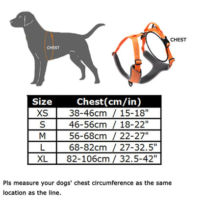 Padded Reflective Tactical Dog Harness