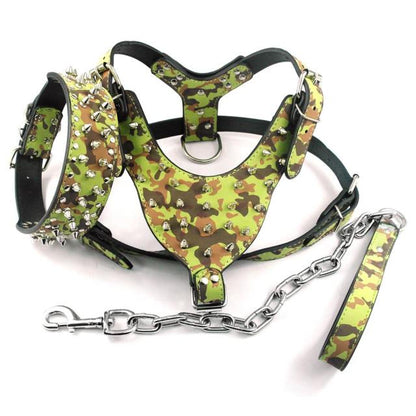 Leather Spiked Studded Dog Harness