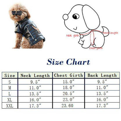 Leather Cool Dogs Motorcycle Jacket - Bark ‘n’ Paws