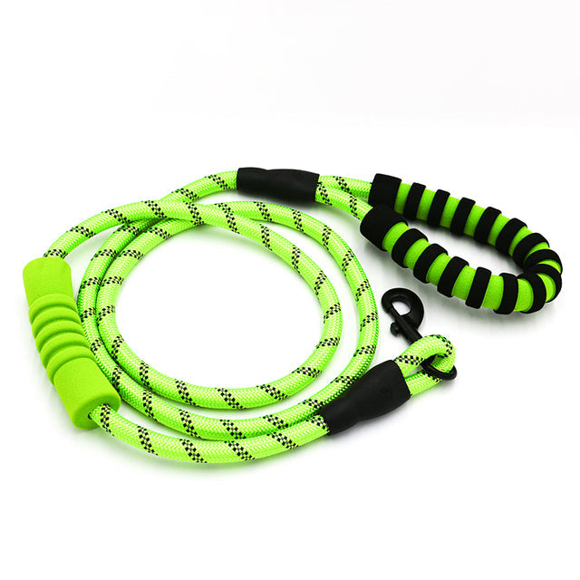 Reflective Padded Double Handles Pet Leash