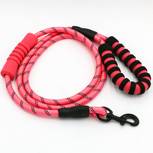 Reflective Padded Double Handles Pet Leash