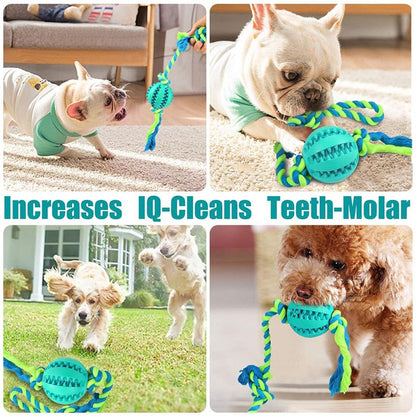 Interactive Treat Dispensing Dog Rope Toy