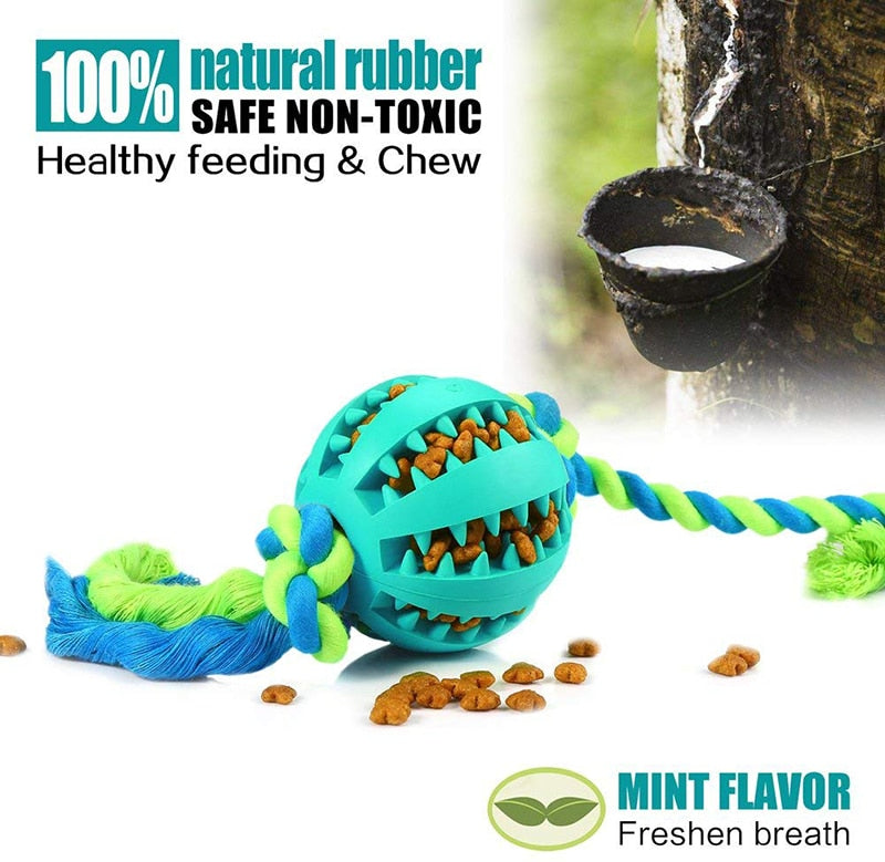 Interactive Treat Dispensing Dog Rope Toy
