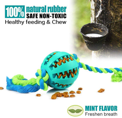 Interactive Treat Dispensing Dog Rope Toy
