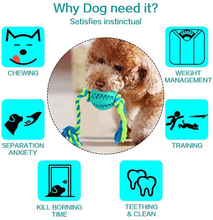 Interactive Treat Dispensing Dog Rope Toy